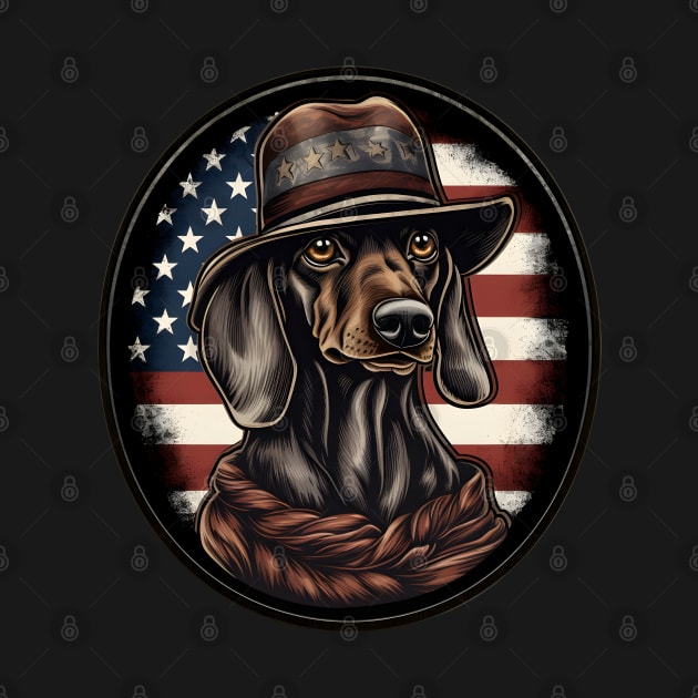 Dachshund 4th of July by NatashaCuteShop