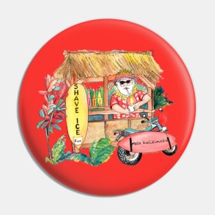 Santa Selling Shave Ice Pin