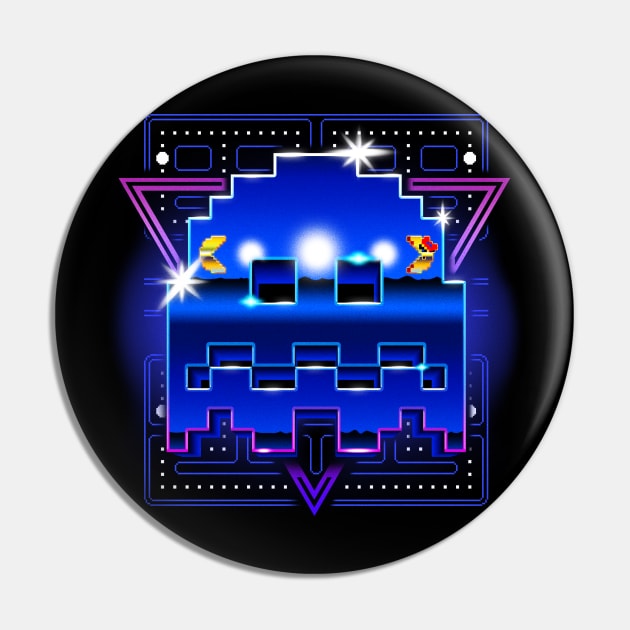 Pac-Retrowave Pin by demonigote