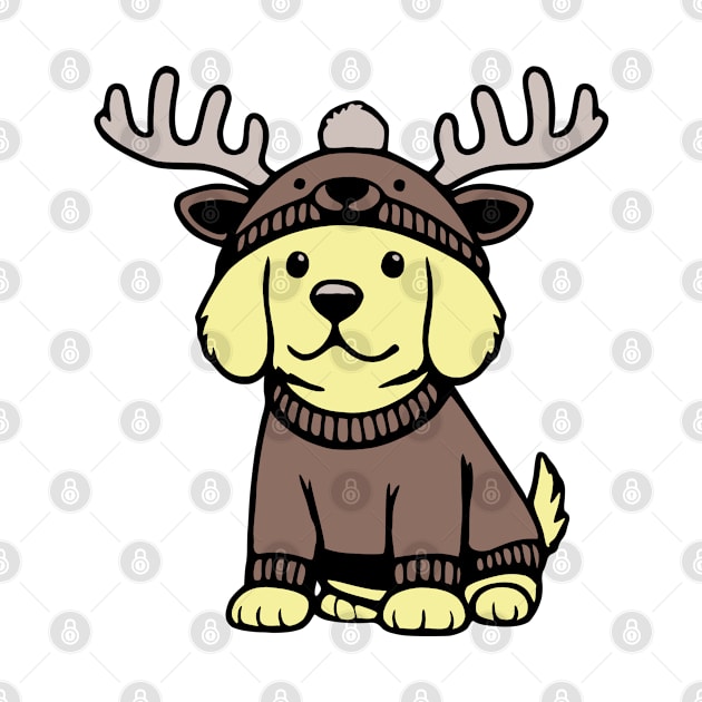 Puppy Reindeer by KayBee Gift Shop