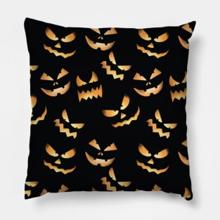 Spooy Halloween Haunted Faces Pillow