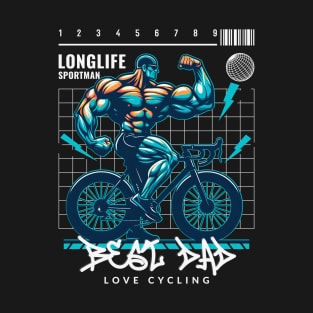 Best Dad Love Cycling Fathers Day T-Shirt