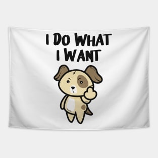 Dog Middlefinger Puppy Funny Dogs Gifts Tapestry