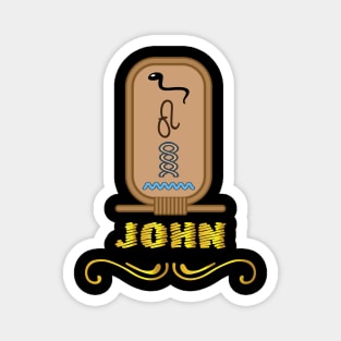 JOHN-American names in hieroglyphic letters-JOHN, name in a Pharaonic Khartouch-Hieroglyphic pharaonic names Magnet