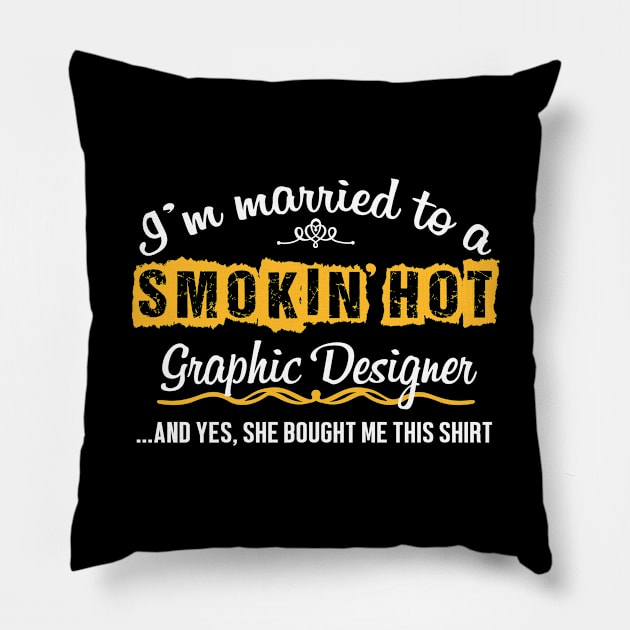 For Graphic Designer's Husband Funny Gift Pillow by divawaddle