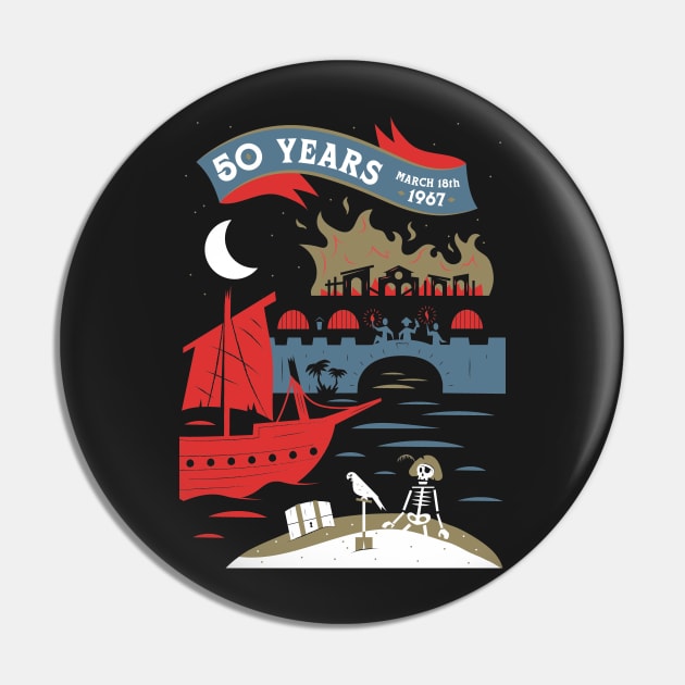 Pirates of the Caribbean 50th Anniversary by Rob Yeo - WDWNT.com Pin by WDWNT