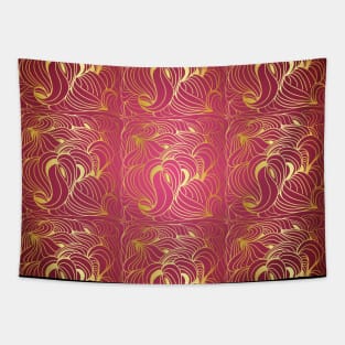 Gold Lines Pattern Tapestry