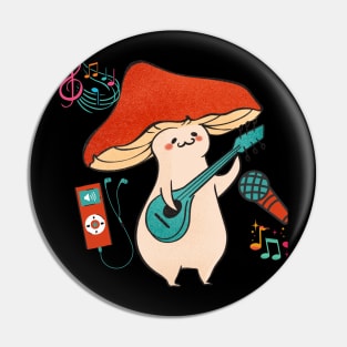 Mushroom Guitar Pin