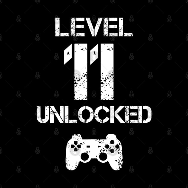 Level 11 Unlocked T-Shirt - 11th Birthday Gift by Ilyashop