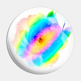 Rainbow Rose Pin