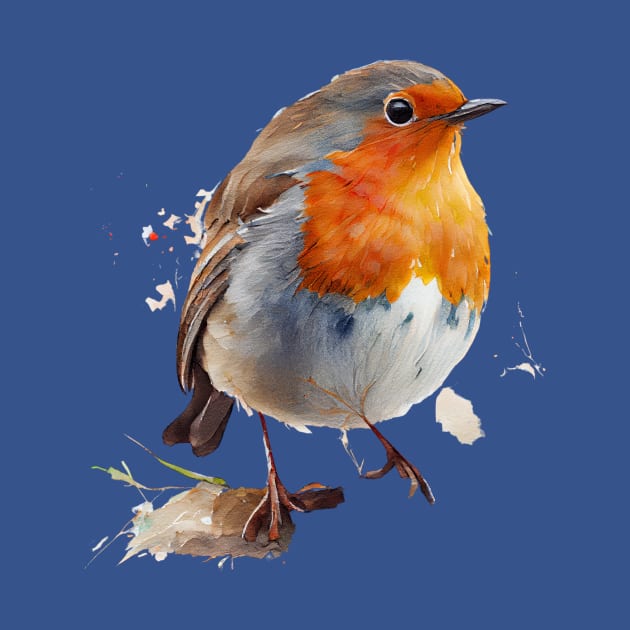 Robin Bird watercolor 4.0 by CreativeDesignsx