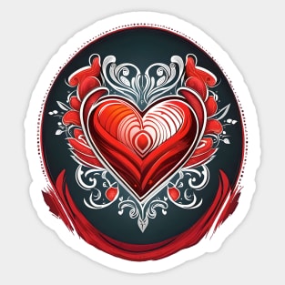 Red Heart Stickers for Sale