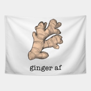 Ginger AF Illustration of gingerroot Tapestry