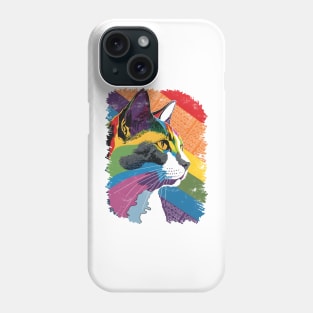 Cat with the Pride Flag: Choose Love Phone Case