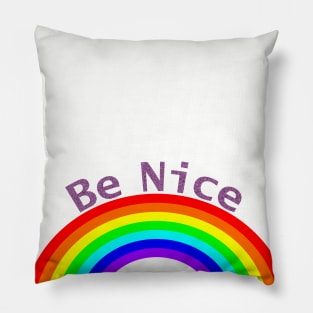 Purple Be Nice Rainbow Self Love Pillow