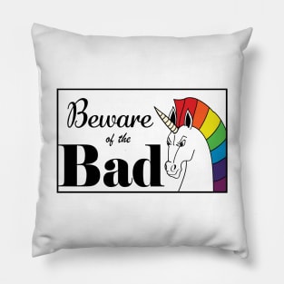 Beware of the Bad Unicorn Meme, Unicorn Print, Bad Unicorn, Unique Design, Pillow