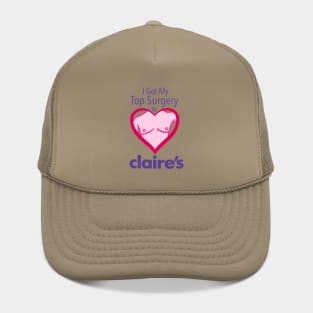 I got my top surgery at Claire’s Hat