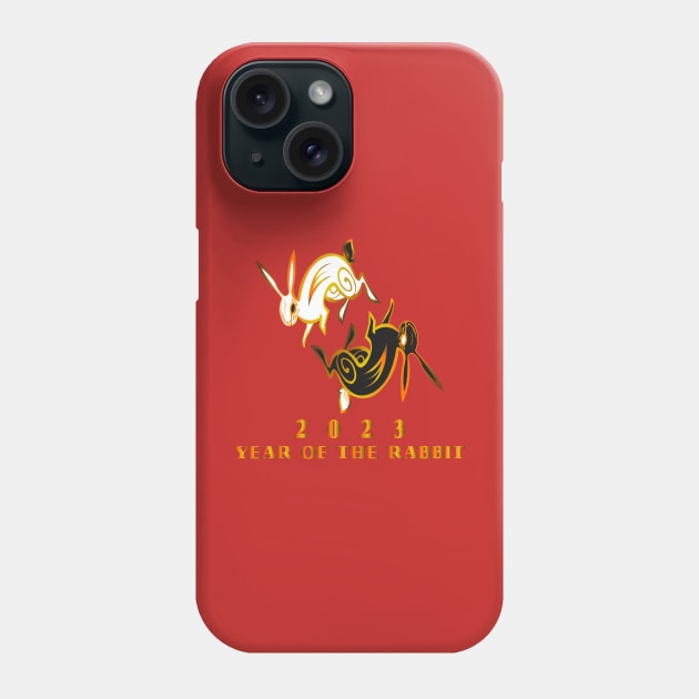 2023 ying yang year of the rabbit (chinese new year) Phone Case by remerasnerds