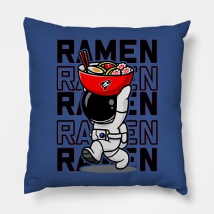 Ramen noodles, astronaut spaceman, Japanese noodles, food, japan Pillow
