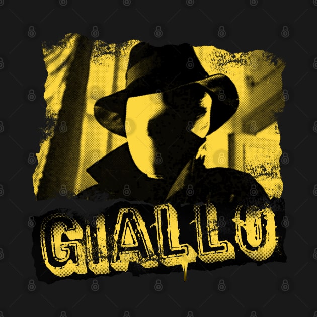 Giallo TShirt Retro 70s Italian Horror Film Distressed Look by CultTees