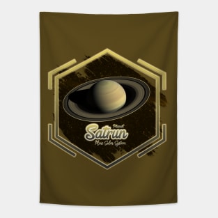 Planet Saturn: Mini Solar System Tapestry