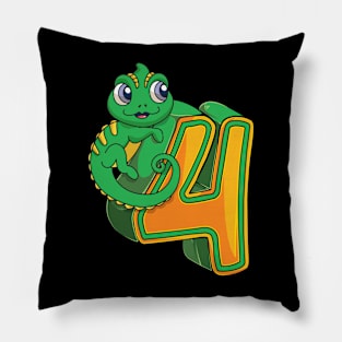 4th birthday lizard lover Pillow