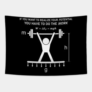 Lifting Physics Potential Energy Work Tapestry