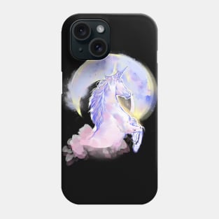 Unicorn Fantasy Creature in Moonlight Phone Case