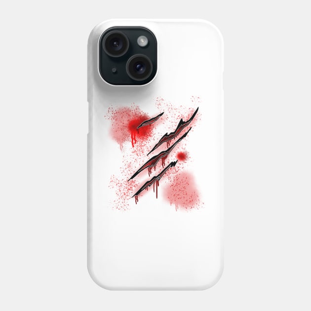Blood and guts slash wound Phone Case by Positively Petal Perfect 