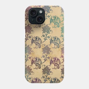 Wyvern on Antique Background Phone Case