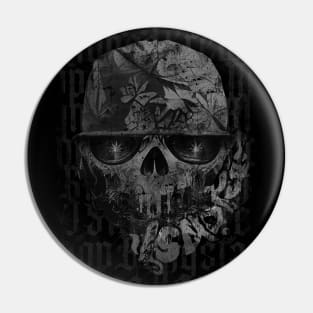 Stoned skull Pin