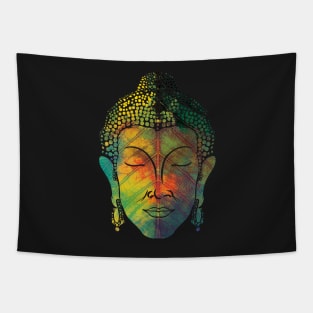 Buddha on pipal leaf Tapestry