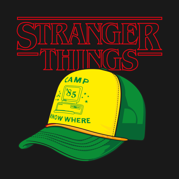 Stranger Things Dustin Camp Know Where Cap by Bubsart78