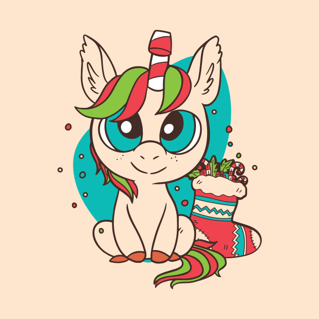 Cute Christmas Unicorn by LR_Collections