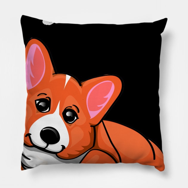 Corgi Mom (288) Pillow by Drakes