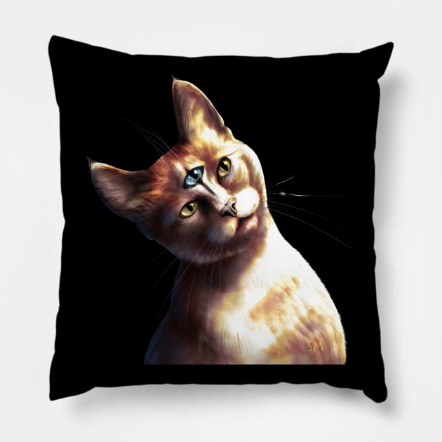 Three eyed cat Pillow by Sitenkova