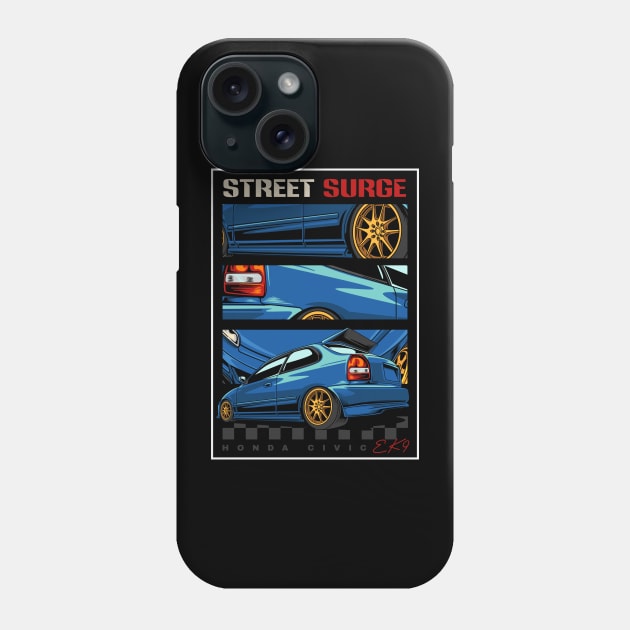 Civic EK9 Street Surge Phone Case by Harrisaputra