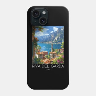 A Pop Art Travel Print of Riva del Garda - Italy Phone Case