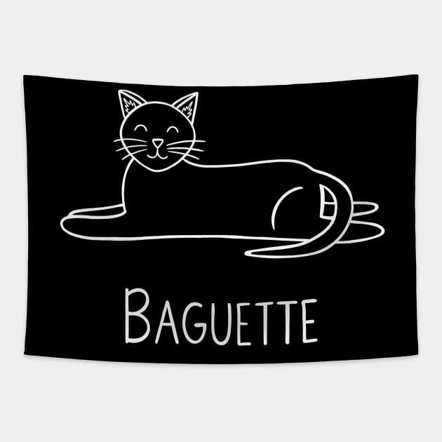 Baguette (white) Tapestry by carolinewillustration