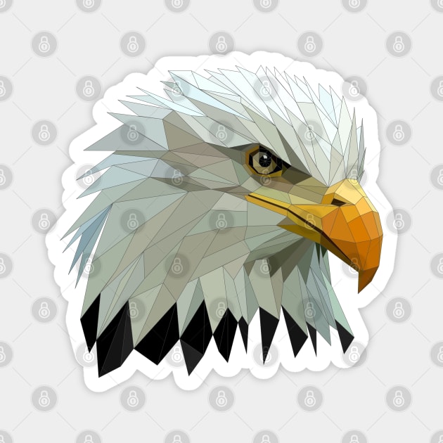 Artistic Polygon Bald Eagle Magnet by Sticker Steve