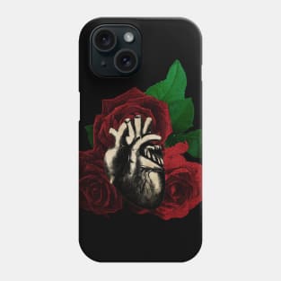 Human anatomy and roses: heart Phone Case