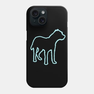 80s Retro Neon Sign Border Terrier Phone Case