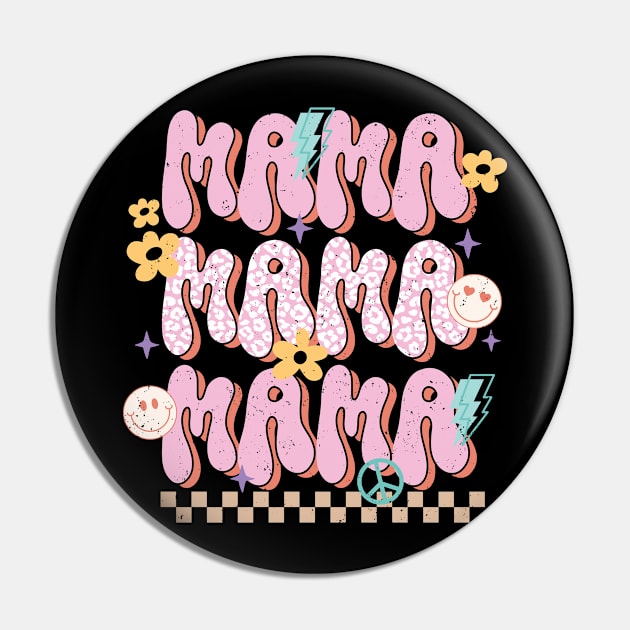 Mama groovy retro distressed design Pin by BAB