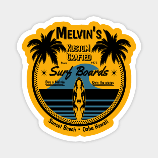 Melvin's Kustom Crafted Surfboards Surfer Magnet
