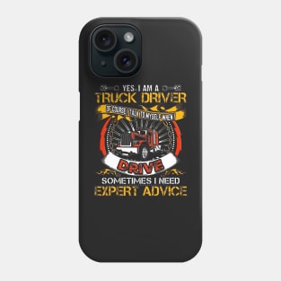 Vintage Funny I Drive a Truck Phone Case