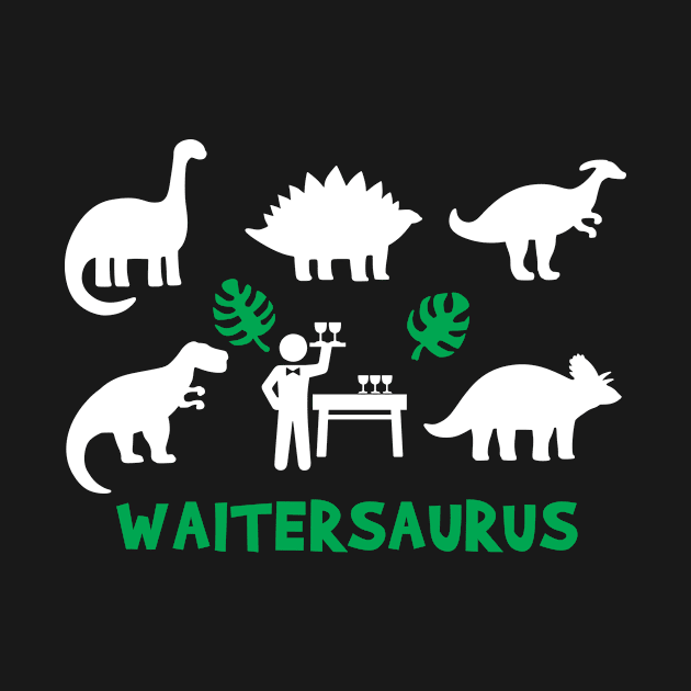 Waiter Saurus Dinosaur by ThyShirtProject - Affiliate