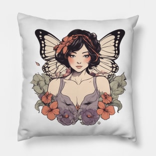 Butterfly Woman Pillow