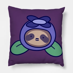 Blueberry Sloth Face Pillow