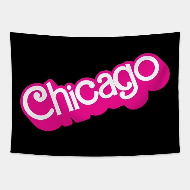 Chicago x Barbie Tapestry by 414graphics