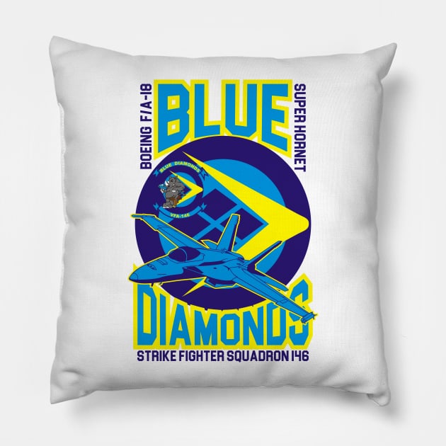 VFA-146 Blue Diamonds Pillow by MBK